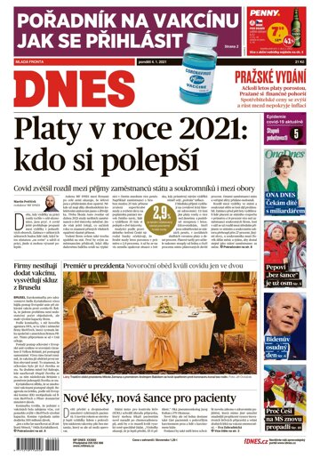 Obálka e-magazínu MF Dnes 4.1.2021