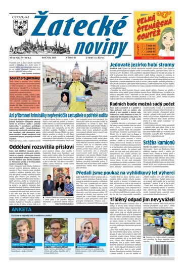 Obálka e-magazínu Žatecké noviny 41/2015