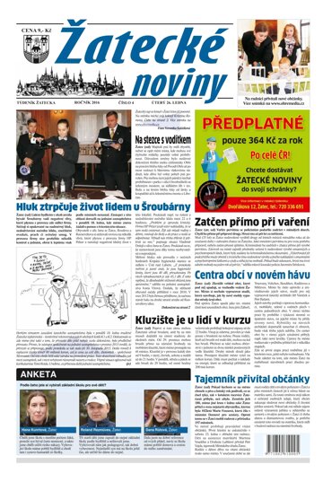 Obálka e-magazínu Žatecké noviny 4/2016