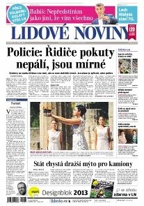 Obálka e-magazínu Lidové noviny 30.9.2013