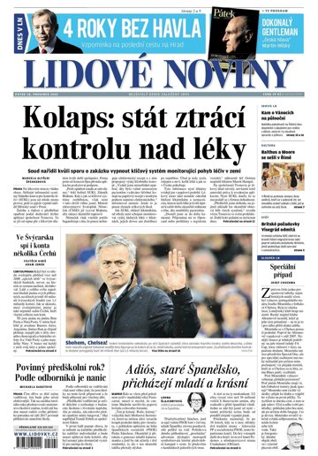 Obálka e-magazínu Lidové noviny 18.12.2015