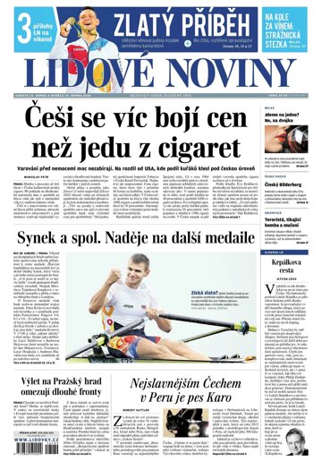 Obálka e-magazínu Lidové noviny 13.8.2016