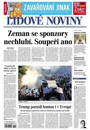 Obálka e-magazínu Lidové noviny 7.7.2017