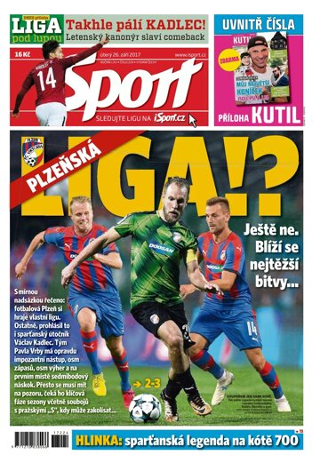 Obálka e-magazínu Sport 26.9.2017