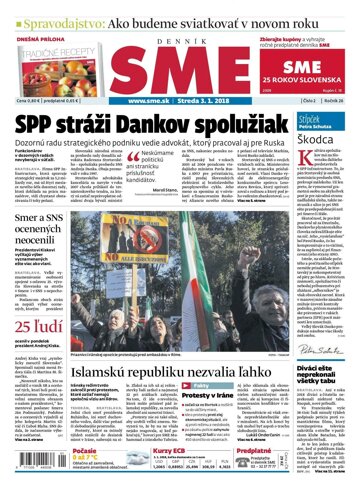 Obálka e-magazínu SME 3.1.2018