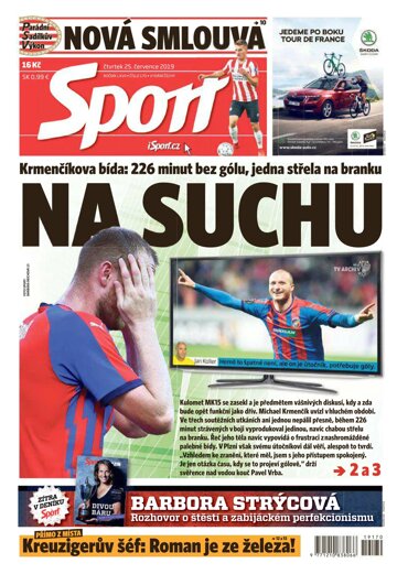 Obálka e-magazínu Sport 25.7.2019