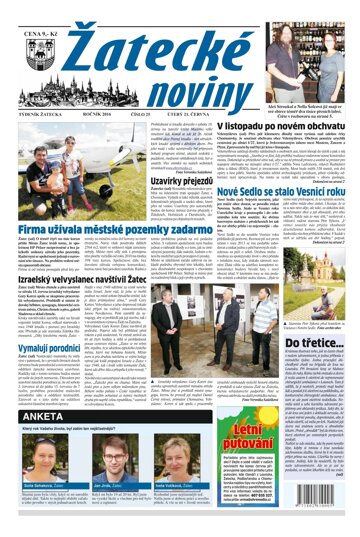 Obálka e-magazínu Žatecké noviny 25/2016