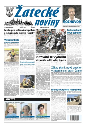 Obálka e-magazínu Žatecké noviny 21/2017