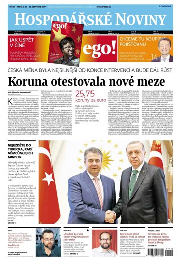 Obálka e-magazínu Hospodářské noviny 139 - 21.7.2017