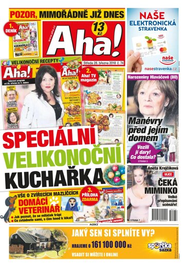 Obálka e-magazínu AHA! 28.3.2018