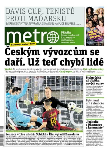 Obálka e-magazínu deník METRO 11.4.2018