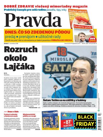 Obálka e-magazínu Pravda 21. 11. 2018