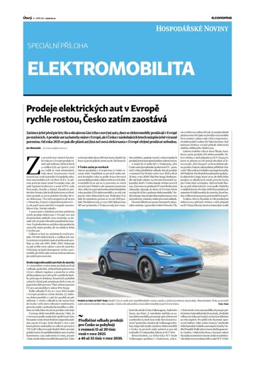 Obálka e-magazínu Hospodářské noviny - příloha 178 - 14.9.2021 Elektromobilita