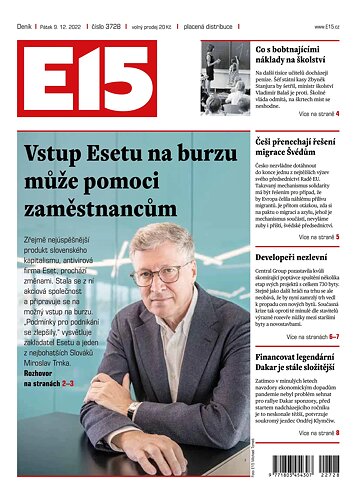 Obálka e-magazínu E15 9.12.2022