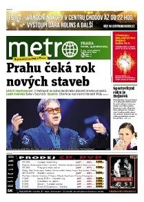 Obálka e-magazínu deník METRO 19.12.2013