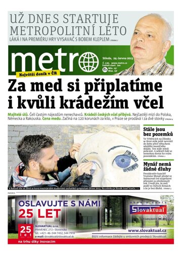 Obálka e-magazínu deník METRO 24.6.2015