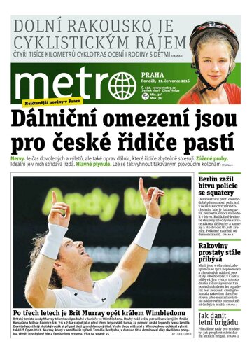 Obálka e-magazínu deník METRO 11.7.2016