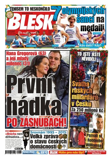 Obálka e-magazínu Blesk 16.8.2016