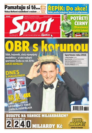 Obálka e-magazínu Sport 23.12.2016