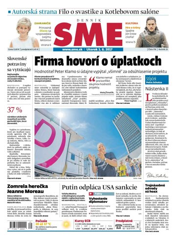 Obálka e-magazínu SME 1.8.2017