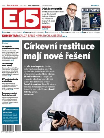 Obálka e-magazínu E15 4.12.2018