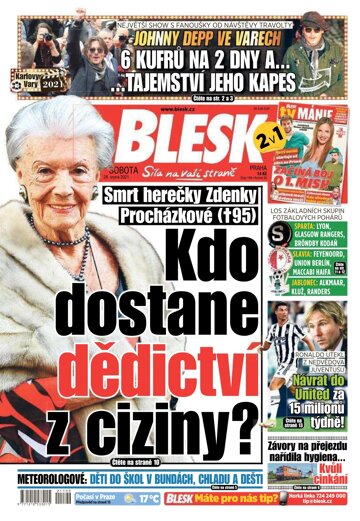 Obálka e-magazínu Blesk 28.8.2021