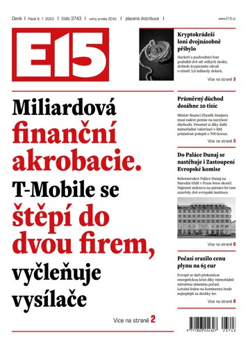 Obálka e-magazínu E15 6.1.2023