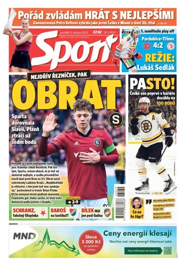 Obálka e-magazínu Sport 3.4.2023