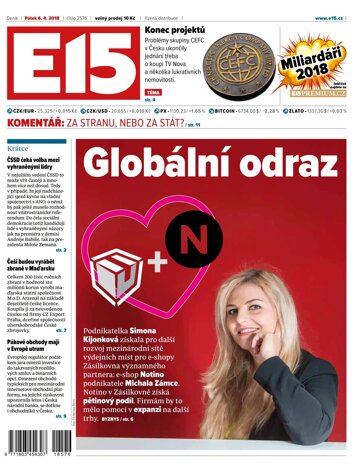 Obálka e-magazínu E15 6.4.2018