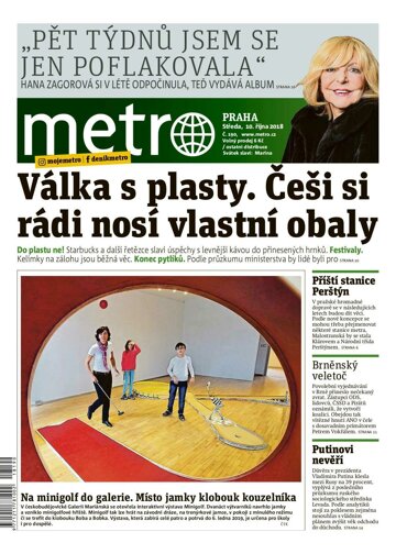 Obálka e-magazínu deník METRO 10.10.2018