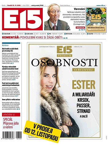 Obálka e-magazínu E15 12.11.2018