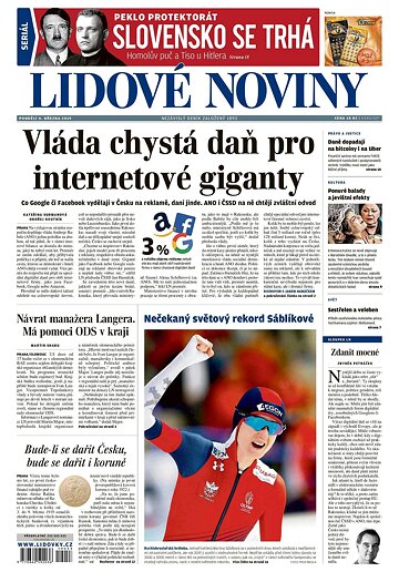 Obálka e-magazínu Lidové noviny 4.3.2019