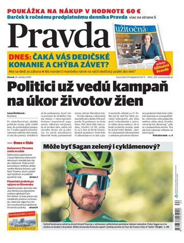 Obálka e-magazínu Pravda 29. 10. 2019