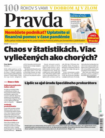 Obálka e-magazínu Pravda Dennik 16. 2. 2021