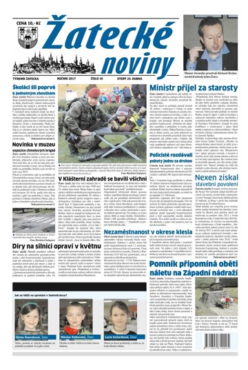 Obálka e-magazínu Žatecké noviny 16/2017