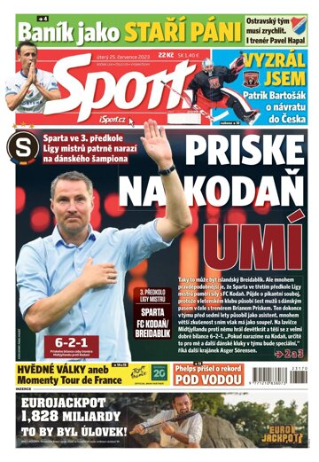 Obálka e-magazínu Sport 25.7.2023