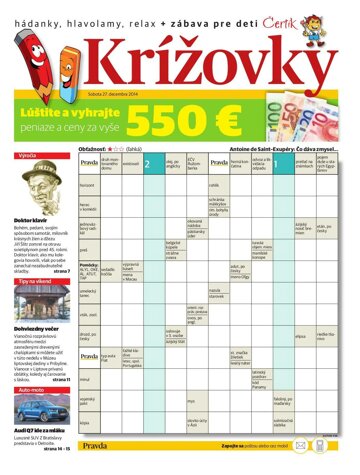 Obálka e-magazínu Krížovky 27. 12. 2014