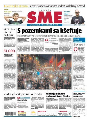 Obálka e-magazínu SME 23.4.2018