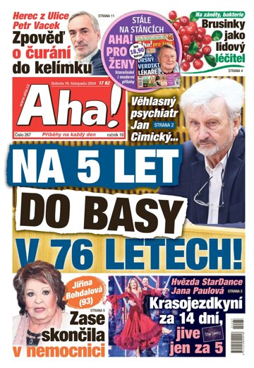 Obálka e-magazínu AHA! 16.11.2024