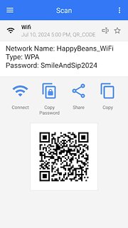 Snímek obrazovky aplikace QR Code Scanner