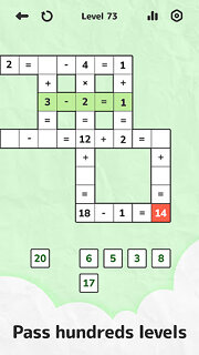 Snímek obrazovky aplikace Math Crossword — Puzzle games