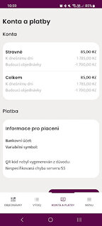 Snímek obrazovky aplikace Strava.cz