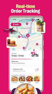 Snímek obrazovky aplikace foodora: Food & Groceries