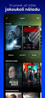 Snímek obrazovky aplikace Max: HBO, filmy, sport a TV
