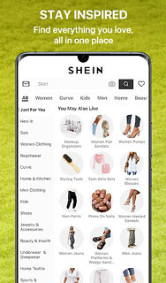 Snímek obrazovky aplikace SHEIN-Shopping Online