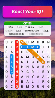 Snímek obrazovky aplikace Word Search Explorer