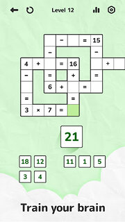 Snímek obrazovky aplikace Math Crossword — Puzzle games