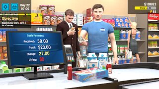 Snímek obrazovky aplikace Manage Supermarket Simulator