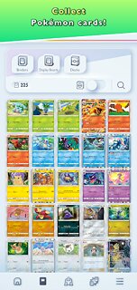 Snímek obrazovky aplikace Pokémon TCG Pocket