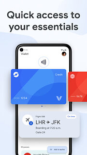 Snímek obrazovky aplikace Google Wallet